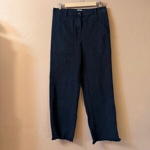 Wilfred Free Womens Sz 6 Ultra High Waist Straight Leg Utility Jeans Flat Front